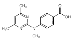 N-(4,6-二甲基嘧啶-2-基)-n-甲基-3-氨基-苯甲酸结构式
