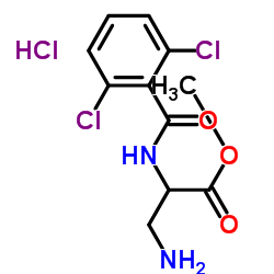 Methyl 3-amino-N-(2,6-dichlorobenzoyl)alaninate hydrochloride (1:1) Structure