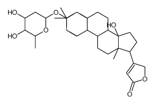 (3β,5β)-3-[(2,6-dideoxy-β-D-ribo-hexopyranosyl)oxy]-14-hydroxy-5,19-[isopropylidenebis(oxy)]card-20(22)-enolide结构式
