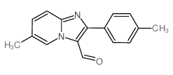 6-甲基-2-(对甲苯)咪唑并[1,2-a]吡啶-3-甲醛结构式