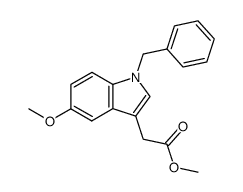 methyl 1-benzyl-5-methoxy-1H-indole-3-acetate结构式