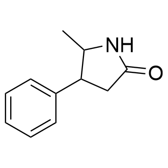 5-甲基-4-苯基吡咯烷酮-2-酮结构式