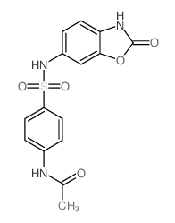Acetamide,N-[4-[[(2,3-dihydro-2-oxo-6-benzoxazolyl)amino]sulfonyl]phenyl]-结构式