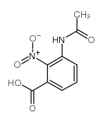 3-乙酰基氨基-2-硝基-苯甲酸结构式