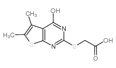 (4-羟基-5,6-二甲基噻吩并[2,3-d]嘧啶-2-基磺酰基)-乙酸结构式