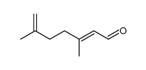 3,6-dimethylhepta-2,6-dienal Structure