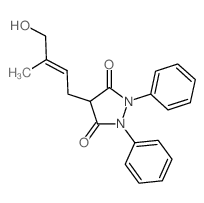 4-(4-hydroxy-3-methyl-but-2-enyl)-1,2-diphenyl-pyrazolidine-3,5-dione Structure