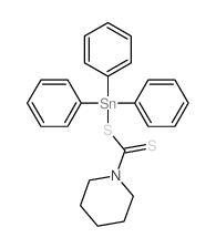 Stannane, triphenyl[[piperidino(thiocarbonyl)]thio]- Structure