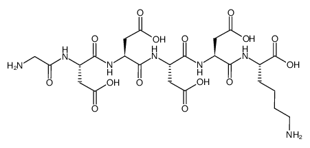 glycyl-L-aspartyl-L-aspartyl-L-aspartyl-L-aspartyl-L-lysine结构式
