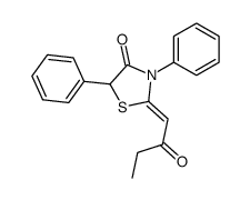 2-(2-oxobutylidene)-3,5-diphenyl-1,3-thiazolidin-4-one Structure