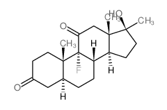 Androstane-3,11-dione,9-fluoro-17-hydroxy-17-methyl-, (5a,17b)- (9CI)结构式