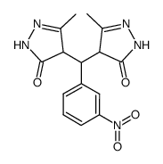 4,4'-m-nitrobenzylidene-bis(3-methyl-2-pyrazolin-5-one)结构式