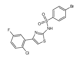 4-bromo-N-[4-(2-chloro-5-fluoro-phenyl)-thiazol-2-yl]-benzenesulfonamide Structure