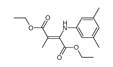 (E)-2-(3,5-Dimethyl-phenylamino)-3-methyl-but-2-enedioic acid diethyl ester结构式