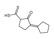 3-cyclopentylidene-2-oxocyclopentane-1-carbodithioic acid Structure