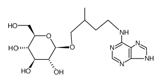 2-methyl-4-(7(9)H-purin-9-ylamino)-butyl β-D-glucopyranoside Structure
