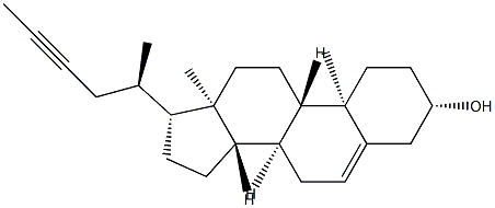 26,27-Dinorcholest-5-en-23-yn-3β-ol结构式