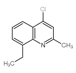 4-氯-8-乙基-2-甲基喹啉结构式
