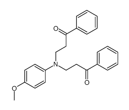 3-(4-methoxy-N-(3-oxo-3-phenylpropyl)anilino)-1-phenylpropan-1-one结构式