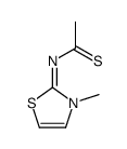 N-(3-methyl-1,3-thiazol-2-ylidene)ethanethioamide结构式