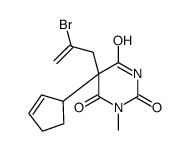 1-Methyl-5-(2-bromo-2-propenyl)-5-(2-cyclopentenyl)barbituric acid Structure