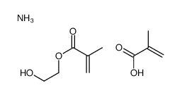 azanium,2-hydroxyethyl 2-methylprop-2-enoate,2-methylprop-2-enoate结构式