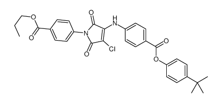 (4-tert-butylphenyl) 4-[[4-chloro-2,5-dioxo-1-(4-propoxycarbonylphenyl)pyrrol-3-yl]amino]benzoate结构式