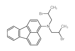 N,N-bis(2-bromopropyl)fluoranthen-3-amine Structure