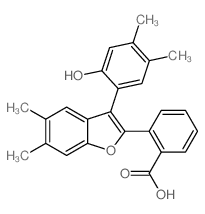 Benzoic acid,2-[3-(2-hydroxy-4,5-dimethylphenyl)-5,6-dimethyl-2-benzofuranyl]- Structure