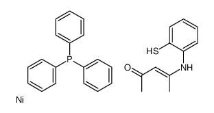 nickel,2-(4-oxopent-2-en-2-ylamino)benzenethiolate,triphenylphosphanium结构式