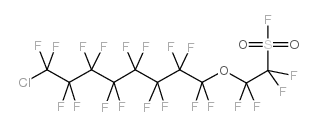 2-[(8-氯-1,1,2,2,3,3,4,4,5,5,6,6,7,7,8,8-十六氟辛基)氧基]-1,1,2,2-四氟乙烷磺酰氯结构式