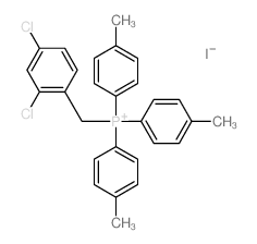 Phosphonium,[(2,4-dichlorophenyl)methyl]tris(4-methylphenyl)-, iodide (1:1) Structure
