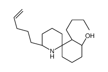 1-Azaspiro(5.5)undecan-8-ol, 7-butyl-2-(4-pentenyl)-, (6R-(6alpha(R*), 7beta,8alpha))-结构式