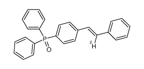 (E)-diphenyl(4-(2-phenylvinyl-2-d)phenyl)phosphine oxide结构式