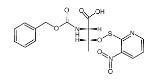 N-((benzyloxy)carbonyl)-O-((3-nitropyridin-2-yl)thio)-L-threonine Structure