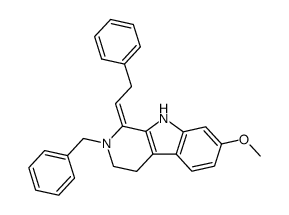 2-benzyl-1,2,3,4-tetrahydro-1-phenethylidene-β-carboline结构式