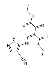 diethyl 2-(((4-cyano-1H-pyrazol-5-yl)amino)methylene)-3-oxosuccinate Structure