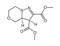 dimethyl (3S,3aS)-3a,4,6,7-tetrahydro-3H-pyrazolo[5,1-c][1,4]oxazine-2,3-dicarboxylate结构式