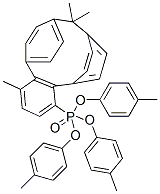 (1-甲基亚乙基)二-4,1-亚苯基四个(4-甲基苯基)磷酸酯结构式