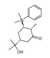 (2R,3R,5S)-3-(dimethyl(phenyl)silyl)-5-(2-hydroxypropan-2-yl)-2-methylcyclohexan-1-one结构式