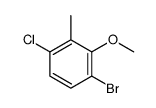 1-溴-4-氯-2-甲氧基-5-甲基苯结构式