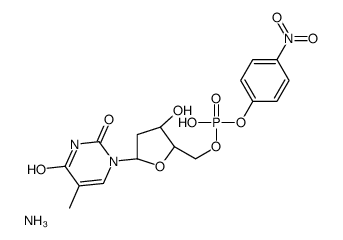 5'-Thymidylic acid, mono(4-nitrophenyl) ester, monoammonium salt structure