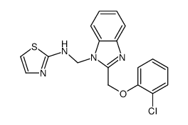 Benzimidazole, 2-((o-chlorophenoxy)methyl)-1-((2-thiazolylamino)methyl )-结构式