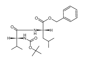 Nα-(t-butoxycarbonyl)-D-valylleucine benzyl ester Structure