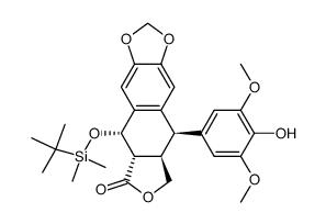 4-O-(tert-butyldimethylsilyl)-11-oxo-13-deoxo-4'-demethylepipodophyllotoxin Structure