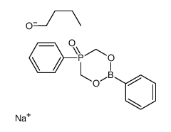 sodium,butan-1-olate,2,5-diphenyl-1,3,5λ5,2-dioxaphosphaborinane 5-oxide结构式