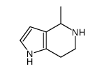 4-methyl-4,5,6,7-tetrahydro-1H-pyrrolo[3,2-c]pyridine Structure