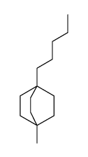 1-methyl-4-pent-1-ylbicyclo(2.2.2)octane Structure