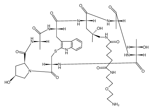 Nδ-(5-(2-(2-Aminoethoxy)ethyl)aminocarbonylpentanoyl)-δ-aminophalloin Structure