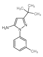 3-叔丁基-1-(3-甲基苯基)-1H-吡唑-5-胺结构式